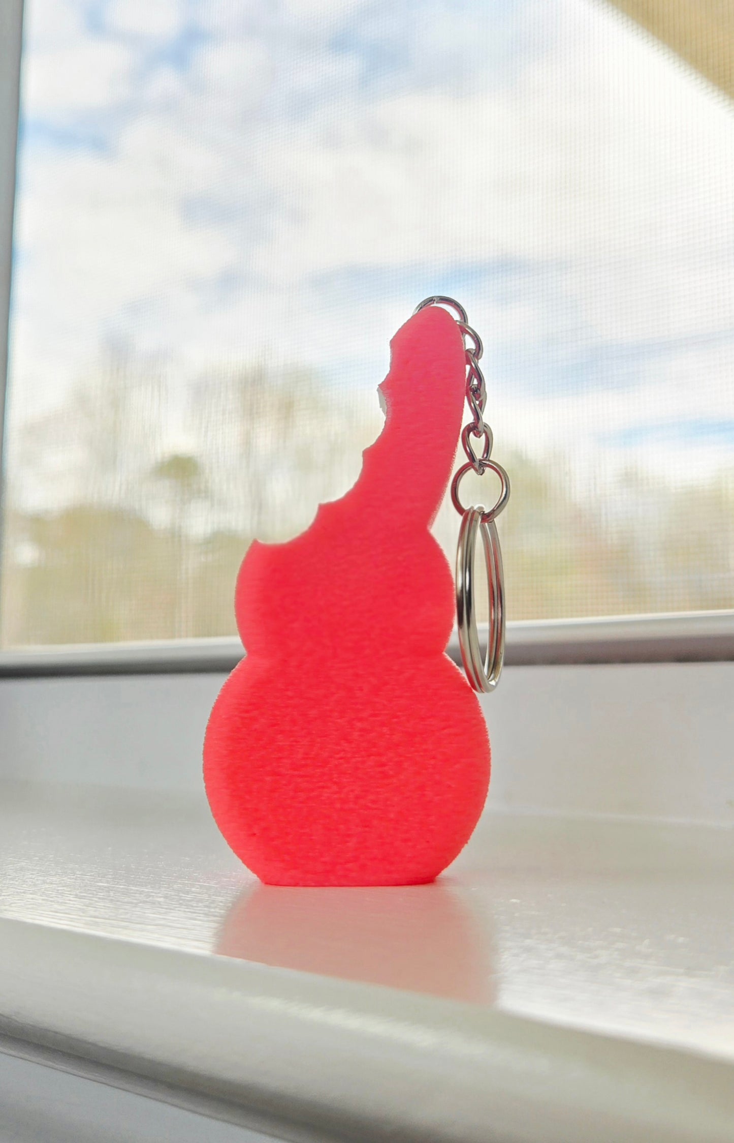 Bunny Peep Marshmallow Ear Bite Keychain